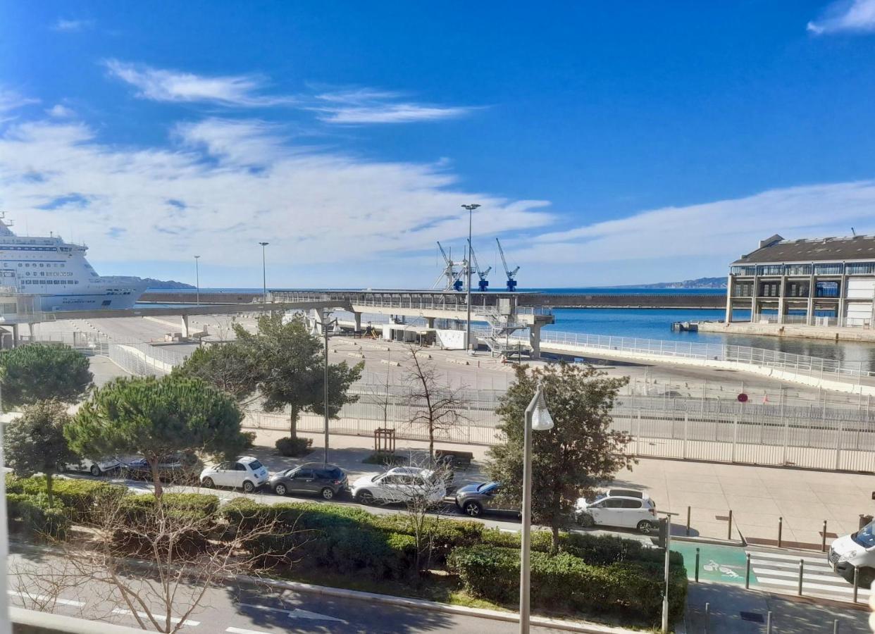Spacieux Et Lumineux Appartement Vue Mer Joliette Marseilles Exterior foto