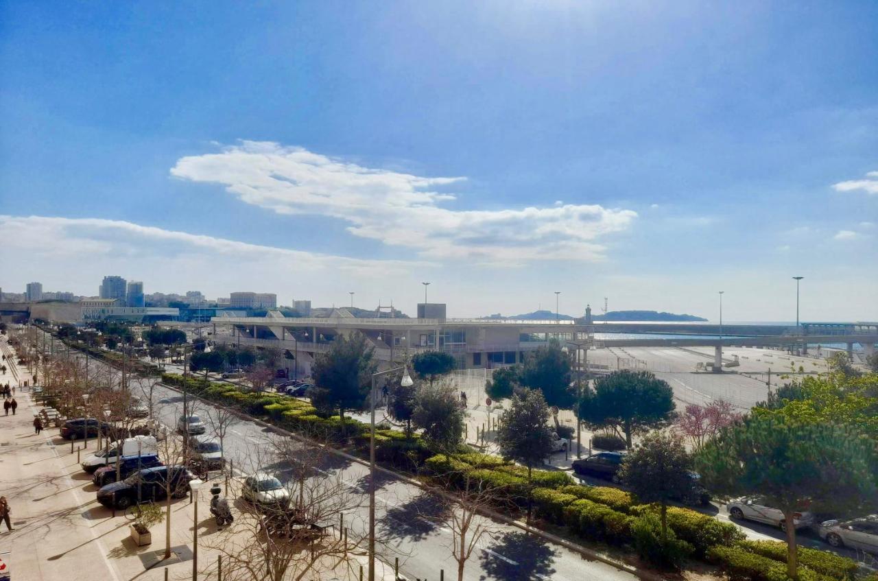 Spacieux Et Lumineux Appartement Vue Mer Joliette Marseilles Exterior foto